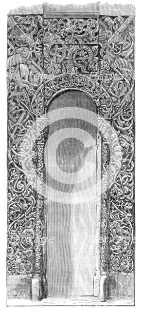 The Loan Collection, South Kensington Museum: doorway carved in pine-wood, (Russian), 1868. Creator: Unknown.
