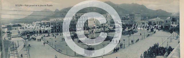 'Tetuan - Vista general de la plaza de Espana', c1910.  Artist: Unknown.