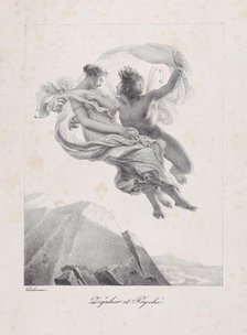 Zephyr and Psyche (Zépir et Psyché), 1820-23. Creator: Pierre Claude François Delorme.