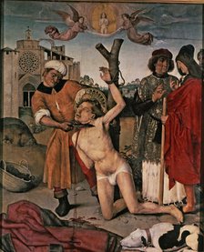 Slaughter of Saint Cugat', it was part of the main altarpiece of the Church of the Saint Cugat Mo…