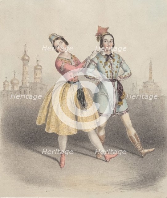 Carlotta Grisi (1819-1899) and Jules Perrot (1810-1892) in La Polka by Cesare Pugni, 1844-1845.