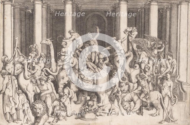 The Indian Triumph of Bacchus, ca. 1542. Creator: Attributed to Enea Vico.