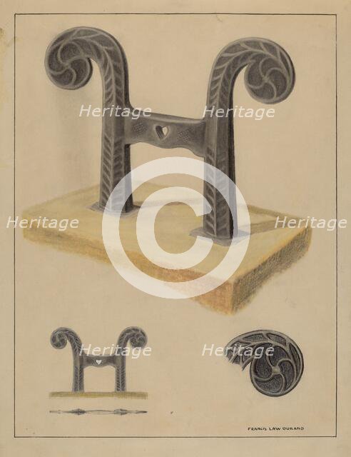 Foot Scraper, c. 1936. Creator: Francis Law Durand.