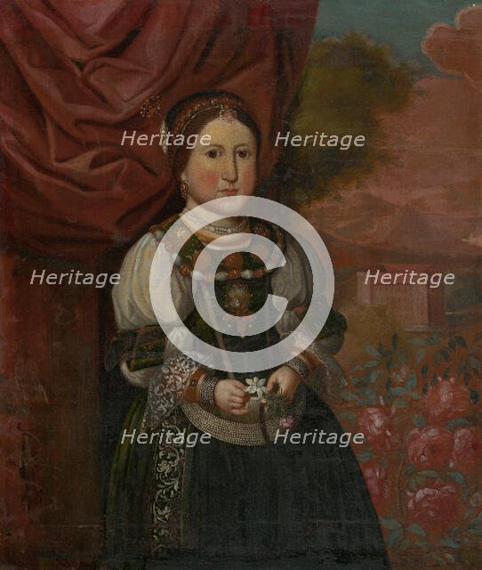 Portrait of a girl in a landscape, 1660-1670. Creator: Monogrammist P. B..