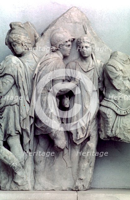 Detail from the Telephus Frieze of the Pergamon altar, 164-156 BC. Artist: Unknown