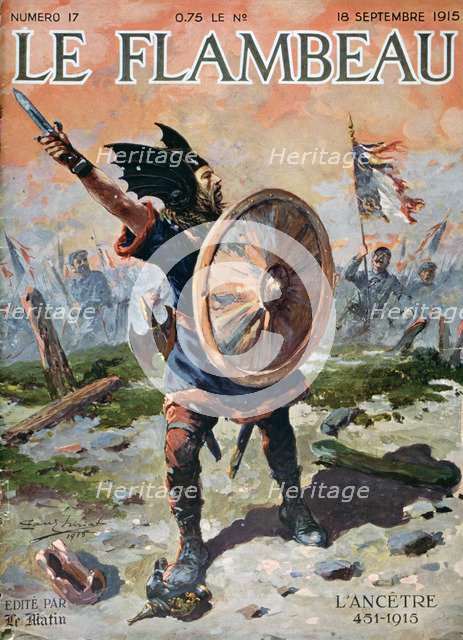 Front cover of Le Flambeau (the Torch), 18 September 1915. Artist: Unknown