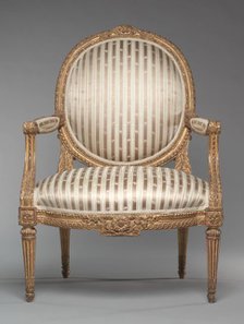 Pair of Armchairs (Fauteuils), c. 1765. Creator: Jean-Baptiste II Tilliard (French, 1797).