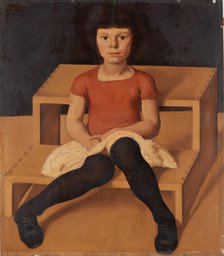 Ila, the younger daughter of the artist, 1920. Creator: Egger-Lienz, Albin (1868-1926).