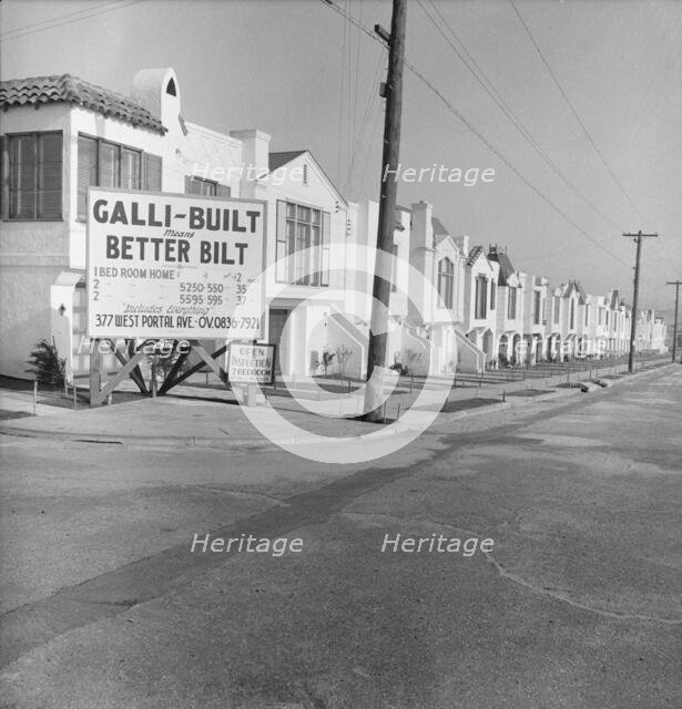 Note on modern architecture and home building, San Francisco, California, 1939. Creator: Dorothea Lange.
