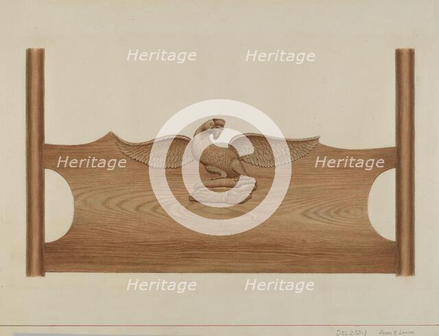 Headboard, c. 1937. Creator: James M. Lawson.