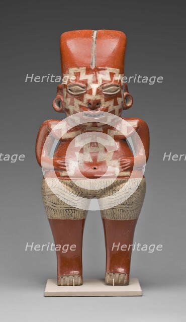 Female Figure with Bold, Geometric Face and Body Paint, 200/100 B.C. Creator: Unknown.