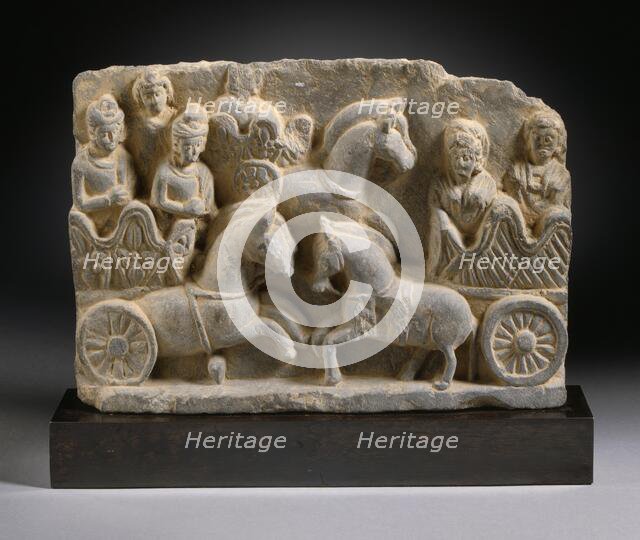 Chariot Scene, 3rd century. Creator: Unknown.