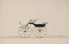 Design for 4 seat Phaeton, no top (unnumbered), 1850-70. Creator: Brewster & Co.