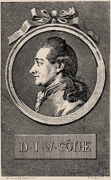 Portrait of the author Johann Wolfgang von Goethe (1749-1832), 1776. Creator: Chodowiecki, Daniel Nikolaus (1726-1801).