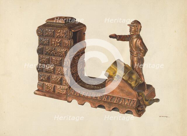 Mechanical Artillery Bank, c. 1940. Creator: Alf Bruseth.