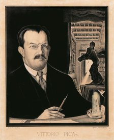 Portrait of Vittorio Pica, 1912. Creator: Martini, Alberto (1876-1954).