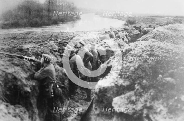 German trenches on the Aisne, between 1914 and c1915. Creator: Bain News Service.
