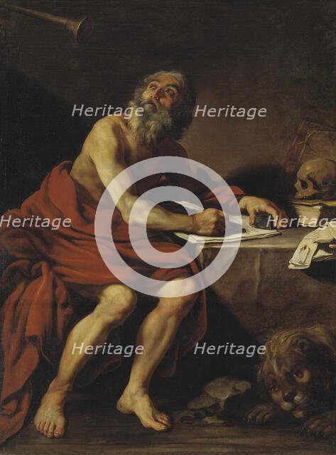 The Vision of St Jerome, 1626. Creator: Claude Vignon.