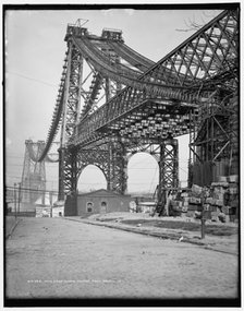 New East River bridge from Brooklyn, between 1900 and 1906. Creator: Unknown.