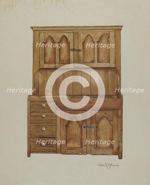 Sink Bench, 1935/1942. Creator: Elmer R. Kottcamp.