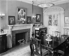 Dining room, four-story townhouse, possibly New York, N.Y., between 1900 and 1905. Creator: William H. Jackson.
