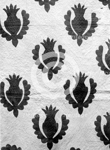 Bedcover (Pineapple Quilt), United States, c. 1852. Creator: Unknown.