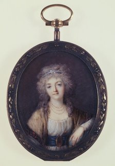 Portrait of a young woman, c1790. Creator: Ecole Francaise.