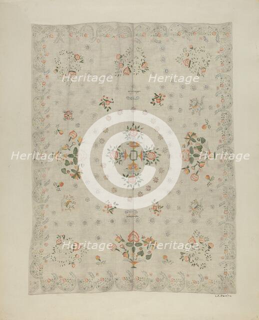 Bedspread, c. 1941. Creator: Arlene Perkins.