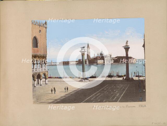View of San Giorgio Maggiore from St. Mark's Square in Venice, 1850-1876. Creator: Anon.
