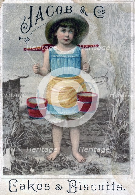 'Jacob and Cos. Cakes & Biscuits', c1900s-c1920s. Advertising postcard. Artist: Unknown