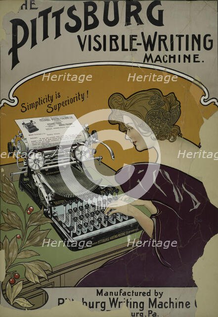 The Pittsburg [sic] visible-writing machine, c1895 - 1917. Creator: Unknown.