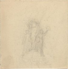 Studies for a Monument with the Crowning of a Figure [recto and verso]. Creator: John Flaxman.
