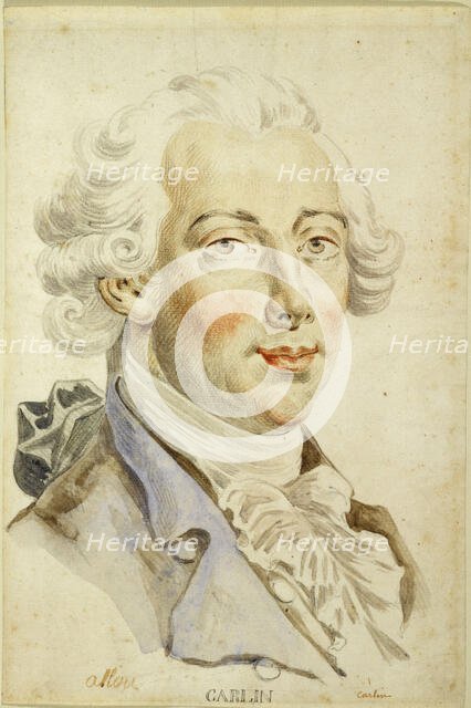 Portrait of Carlo Antonio Bertinazzi (1710-1783), 1740s. Creator: Allou, Gilles (1670-1751).