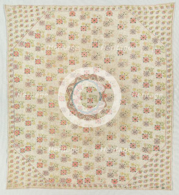Embroidered Square, 19th century. Creator: Unknown.