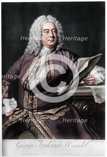 George Frideric Handel, German-born British Baroque composer, 1749. Artist: John Faber the Younger.