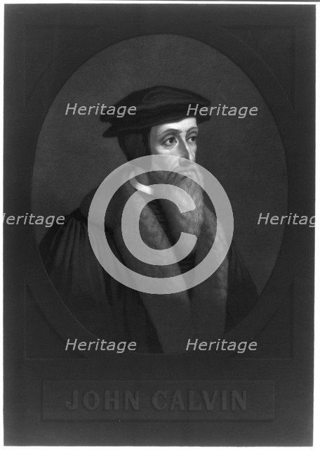 Portrait of John Calvin (1509-1564), Early 19th cen.. Artist: Anonymous  