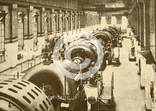 'Turbo-Generators at Neasden Power House, Metropolitan Railway', 1930. Creator: Unknown.