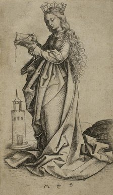 St. Barbara, n.d. Creator: Martin Schongauer.