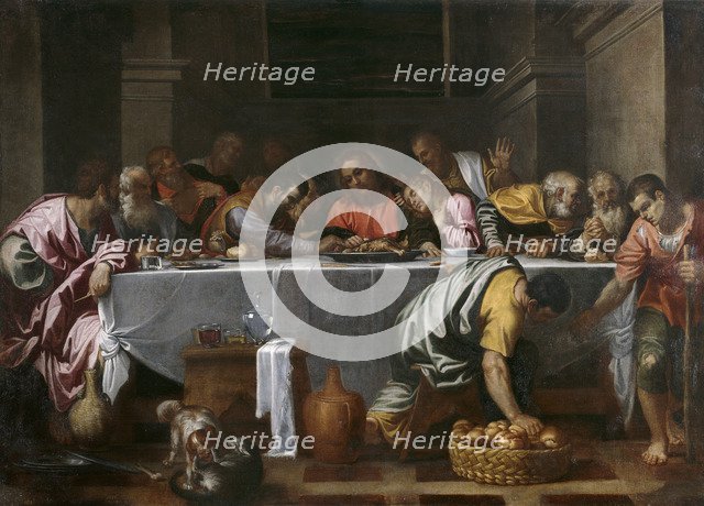 The Last Supper. Artist: Carracci, Agostino (1557-1602)