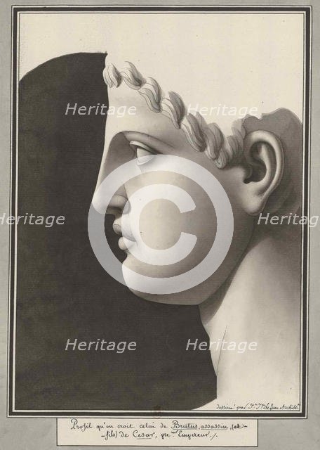 Brutus assassin en fils de César. Creator: Lequeu, Jean-Jacques (1757-1826).