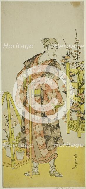 The Actor Matsumoto Koshiro IV as the Plant Seller Awashima no Yonosuke in the Play..., c. 1781. Creator: Katsukawa Shunsen.