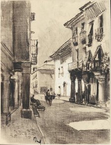 Calle Mayor Alcalá, c. 1903. Creator: Joseph J Pennell.