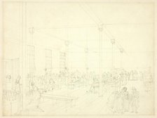 Study for Workhouse, St. James' Parish, from Microcosm of London, c. 1809. Creator: Augustus Charles Pugin.