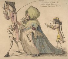 Long Thomas and Mad-le G-d Going to the Pantheon in Their Natural Masks, May 1, 1773. Creator: William Austin.