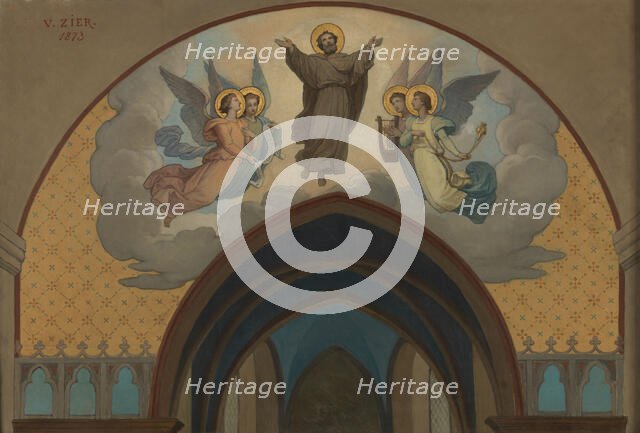 Esquisse pour l'église de l'Häy-les-Roses : Glorification de Saint Léonard, 1873. Creator: Victor Casimir Zier.