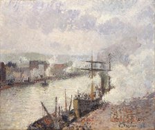 Steamboats in the Port of Rouen, 1896. Creator: Camille Pissarro.
