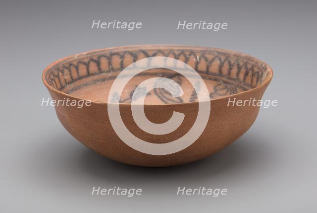 Painted Bowl with Fish and Lotus Design, 5th century. Creator: Unknown.