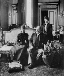 The Dowager Empress of Russia, King Edward VII and Queen Alexandra, May 1900 (1964). Artist: Unknown