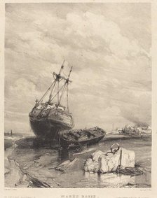 Marée Basse, 1833. Creator: Eugene Isabey.