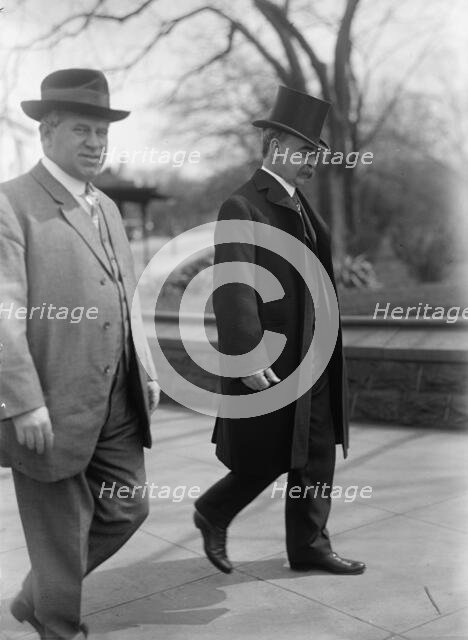 Hughes, William. Rep. from New Jersey, 1903-1912; Senator, 1913-1918. Left, with Sen. Saulsburg,1913 Creator: Harris & Ewing.